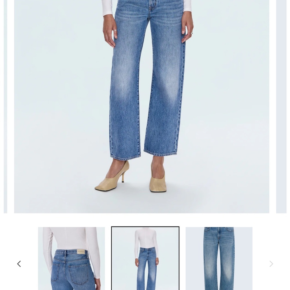 LEXI MID RISE BOWED STRAIGHT JEAN - METROPOLIS